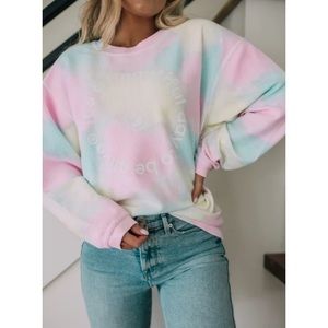 Whitney Simmons Tie Dye Corded Crew 